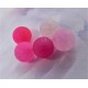 Ronde 10 - Agate de feu Fuchsia givrée (5 pces)